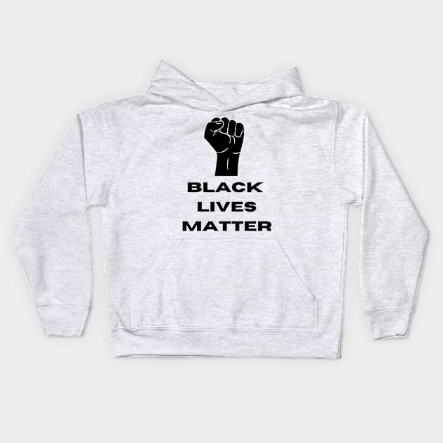 Black Lives Matter (Black) Kids Hoodie by Kadeda RPG